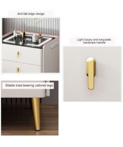 Organized Home Smart Bedside Table Multifunctional Wireless Charging USB Port and Bluetooth Speaker for Home Living Room Bedroom Hotel Office - Image 4