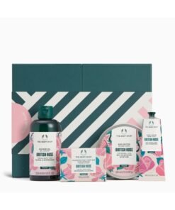 THE BODY SHOP British Rose Collection Gift Set – Shower Gel (250 Ml) And Body Butter (200 Ml) And Soap (100 G) And Hand Cream (100 Ml) – Fresh Rose-Petal Fragrance, Gentle Cleansing, Deep Hydration And Silky Smooth Skin Finish