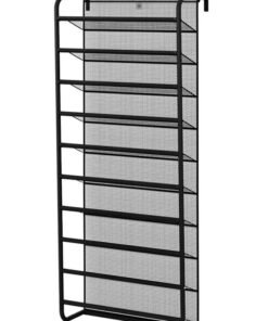 Alternative view of Solerconm Over the Door Hanging Shoe Rack – 10-Tier Fabric Shoe Organizer for Closet, Entryway or Wall, Large Capacity Space-Saving Storage Shelf (Black)