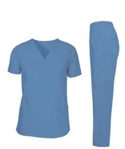 Rannah's Uniform Scrubs Medical Uniform Unisex Top and Pants Blue Nurse Suit Set