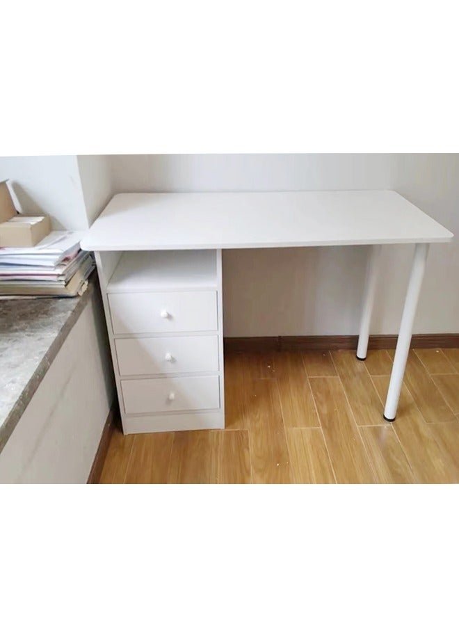 C&C Home Modern Design Computer Desk Simple Rectangular Writing Study Table with Storage Drawers Workstation Table for Bedroom Home Office 120x48x73 cm - Image 2