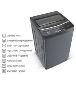 NIKAI 10 Kg Fully Automatic Top Loading Washing Machine With Pump Models, Auto Imbalance Control, Silent Operation, Quick Wash, Stainless Steel Drum, Power Off Memory, Child Lock 36.31 kW 10 kg 36.31 kW NWM1000TQB Dark Grey