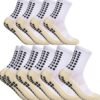 5 Pairs of Grip Socks, Tight Fitting Grip Socks Football Socks Wear-Resistant Football Non-Slip Football Men for Training
