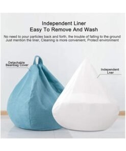Alternative view of Harmony Home Classic Bean Bag Chair | Round Linen Fabric Bean Bag with Polystyrene Beads | Soft, Durable & Lightweight Seating for Home, Lounge, Bedroom & Living Room (XL Size, Purple)