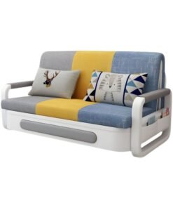 Modern Sectional Sofa Bed Set for Living Room & Dining Wood with  Fabric & Foam Padding Reclining Feature Hotel Suitable 1.58M