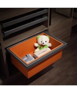 eurocliq Pull-Out Clothes Basket, sliding drawer for delicate clothing in wardrobe, 30kg Load Capacity – Premium Closet Organizer