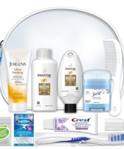 Convenience Kits International Womens Deluxe 10 Piece Kit with Travel Size TSA Compliant Essentials Featuring Pantene Hair Products in Reusable Toiletry Zippered Bag