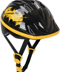Spartan Batman Kids Helmet for Ages 3–6 | Medium Size 50–52cm | DC Superhero Bike, Skate, and Scooter Safety Gear | Lightweight Shell with Air Vents | Adjustable Chin Strap | SP-9138