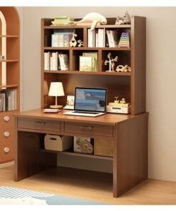 keke Modern Multifunctional Computer Table Home Office Writing Workstation with Storage Shelves 80 CM