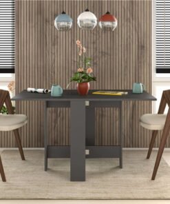 Mourah Home Artemo Foldable Dining Table - Dark Grey - 2 Years Warranty