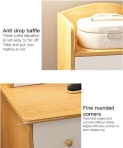 Alternative view of Sharpdo Bedroom Bedside Dressing Table with LED Light Dressers Dressing Table With Drawers Vanity Table Beautiful Makeup Table 80*40*128CM