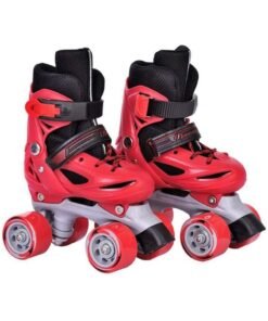 LIMOS Roller Skates Shoes Double Rows 4 Wheels with Adjustable Size AREA for Boys And Girls (Red M(35-38))