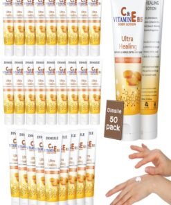 Dimsile 50 Pack Travel Size Body Lotion 1 Oz Dry Skin Moisturizer with Flip Cap for Extra Dry Skin, for Inns and Hotels, Airlines, Offices, Gyms and More(Natural Style)