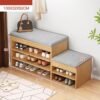 keke Step Model 2 and 3 Tier Multifunctional Shoe Cabinet Rack with Seat