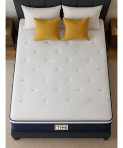 The Home Mart Home Mart 25 CM Double Hybrid Mattress 120x200 cm | Medium Firm Memory Foam & Pocket Coil Spring Mattress | Pressure Relief | Durable Support | Cooling Comfort | Restful Sleep - Image 4
