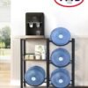 VarietyVoyageD 5 Gallon Water Bottle Holder Heavy Duty Water Cooler Jug Rack 3 Tiers Water Rack with 4 Slots for Gallon Jugs Can be placed water dispenser