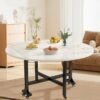 Zeno Foldable, Movable and Pull-out Extendable Round Dining Table, Suitable for Living Rooms, Space-saving