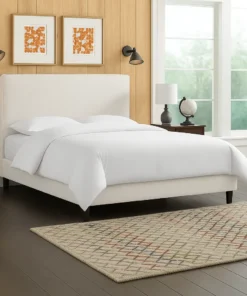 Elementary Upholstered Bed with Free Mattress