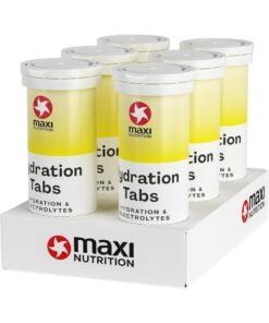 Maxi Nutrition Hydration Tabs For Hydration And Electrolytes Refreshing Fitness Drink With 0% Sugar 100% Vegan Lemon Lime Flavour 10 Tablets, 40Gms X 6 Packs