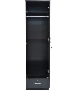 Multi home furniture Best 1 Door Wooden Wardrobe Cabinet Cupboard Engineered Wood Perfect Modern Stylish Heavy Duty Color Wenge MH611-P