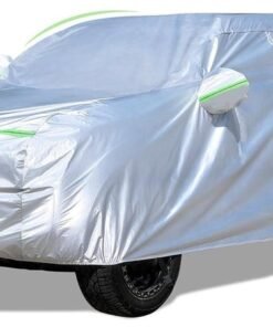 SUPER 5 Full Car Cover for SUV/Sedan/Hatchback, Car Cover with Reflective Strip Sunscreen Protection Dustproof UV Scratch-Resistant, Car Cover Sun Protection Waterproof All Weather for Automobiles, Full DuPont Oxford Upgraded
