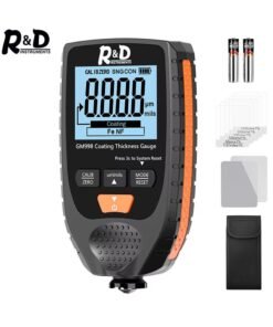 R&D Paint Thickness Gauge for Cars | Digital Car Paint Meter, Paint Depth Gauge, Coating Thickness Tester, Car Paint Tester, Mil Gauge, LCD, Ferrous/Non-Ferrous, Auto Calibration (Black Orange)
