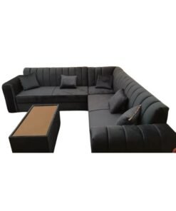 Maharat Al Bahar L Shape Velvat Sofa Set With Cushion And table - 250X250X80