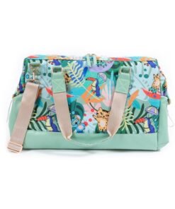 Milk & Moo Diaper Bag Tote Bag, Large Storage Space 41cm, Waterproof Diaper Bag, With Insulated Bottle Pockets and Stroller Strap, Multifunctional Baby Travel Nappy Bag for Boys and Girls – Jungle Design