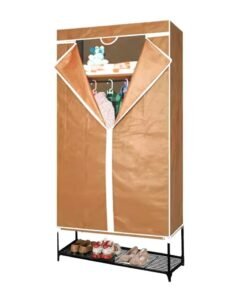 FEELINGS Wardrobe Cloth Storage and Shoe Rack, Sturdy, Spacious, Stylish Organization Solution, Brown