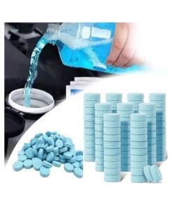 Car Windshield Washer Fluid Tablets 50 Pcs Windshield Washer Tablets Windshield Wiper Fluid Concentrated Glass Water Clean Tablets Solid Effervescent Window Washer Fluid