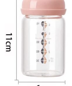 Be a better mom Breastmilk Glass Bottles Storage 1pcs with Leak Proof Lids 150ml Reusable Wide Neck Bottles Best for Breast Milk Collection & Storage Solution BPA Free Fits Most Breast Pumps