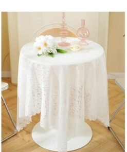 White Round Tablecloths Polyester Table Cloth Bulk Washable Polyester Fabric Tablecloths Table Cover For Dinning Room Restaurant Party And Kitchen 90cm