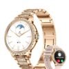 LIGE Women Smart Watch Stainless Steel Gold Luxury Diamonds decoration Ladies Sport Smartwatches 24H Heart Rate/Sleep Monitor IP67 Waterproof for Android IOS