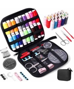 Farahom Sewing Kit for Adults, Small Travel Needle and Thread Kit with Sewing Supplies and Accessories for Kids, Starters, Travelers, Emergency, Contains Thread, Needles, Scissors, Measuring Tape