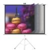 ET-LIFE 84 inch 16:9 Portable Projector Screen, White Fiberglass Material, 2-in-1 Wall Mount & Tripod Stand ET84W-169 for Outdoor and Indoor