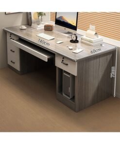 keke Computer and Multifunction Table Home Office Workstation 140 CM with 3 Drawers