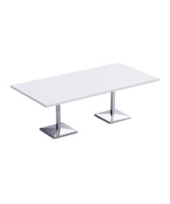 Mahmayi Ristoran 500PE-240 8 Seater Square Modular Pantry Table White