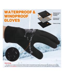 SOLARAE Winter Gloves for Men and Women - Touchscreen Waterproof Thermal Cycling Gloves for Cold Weather (14°F) - Ideal for Running, Hiking, Climbing, Biking, and Driving (Size M) - Image 4