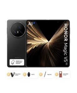 Honor Magic V5 16GB RAM 512GB Black Bundle With Honor Choice Speaker, Honor Watch 4, Magic Pen, Premium Magic V5 Case And 6 Month Screen Insurance - Middle East Version