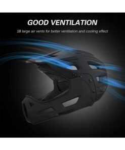 LAMAY Cycling Cap, Motorcycle Helmets for Adults Motorcycle Half Helmet Full Face Bike Helmet Adult Cycling Helmet with Detachable Chin Guard and Visor for Mountain Biking (Gradual) - Image 3