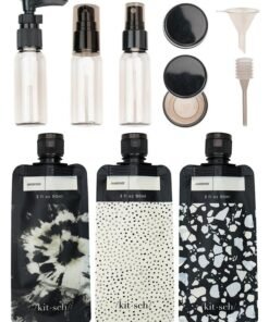 Kitsch 11 Pack Travel Bottles for Toiletries - TSA Approved Refillable Leak Proof Travel Size Containers | Travel Essentials Kit | Travel Bottles Set for Shampoo, Conditioner & Lotion