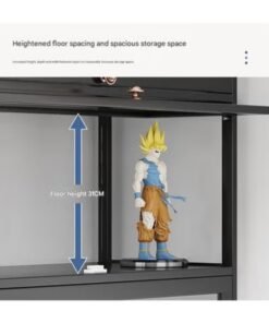 Alternative view of keke Display Cabinet Storagefor Multifunctional Home Bedroom Living Room Toys and Book Storage Black 140*32*70cm