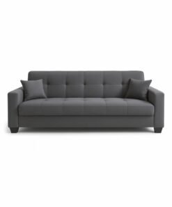 Kustomdeco Premium Diwan Grey 3-Seater Sofa Cum Bed – Convertible, Space Saving, Modern Design – Sleeping Sofa Cum Bed  Ideal for Home & Office Furniture 110L x 180W x 75H CM