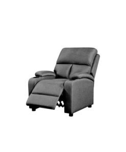 Alternative view of DANUBE HOME Mystic 1 Seater Fabric Pushback Recliner With Cup Holder Relaxing Chair Modern Design One Seat Sofas Comfortable Living Room Furniture L 83 x W 93 x H 103 cm Grey