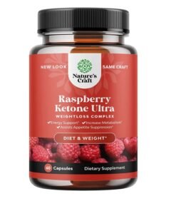 Nature's Craft Raspberry Ketones Weight Loss Keto Supplement with Pure African Mango Apple Cider Vinegar and Green Tea - Natural Fat Burner Metabolism Booster Appetite Suppressant for Men and Women