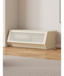 NKX Floor Storage Rack Household Multi-functional Storage Milky White 69*38*31cm