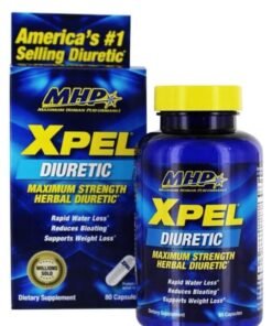 MHP XPEL Diuretic Rapid Water Loss Capsules – 80 Caps | Advanced Herbal Formula for Water Retention, Muscle Definition & Detox Support