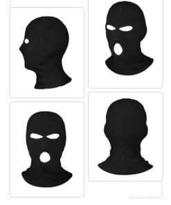 SOLARAE 3 Hole Full Face Cover Winter Outdoor Sport Knitted Face Cover Ski Adult Balaclava Headwrap Full Face Mask Motorcycle Cycling Snowboard Gear - Image 4