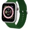 Smart Watch for Girls, Boys, Teens, Men & Women with Health Monitor, Fitness Tracker, Call & App Notifications (Silver Dial & Green Strap)
