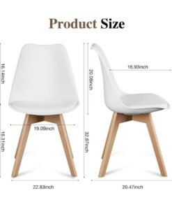 Alternative view of Mahmayi Ultimate Eames Style Retro White Cushion Chair